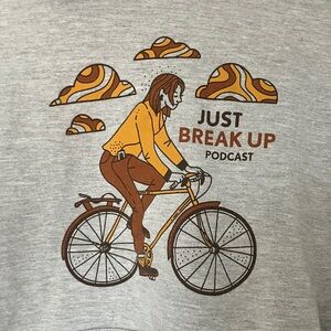 Just Break Up Podcast Graphic Sweatshirt - M - Deadstock Out Of Print